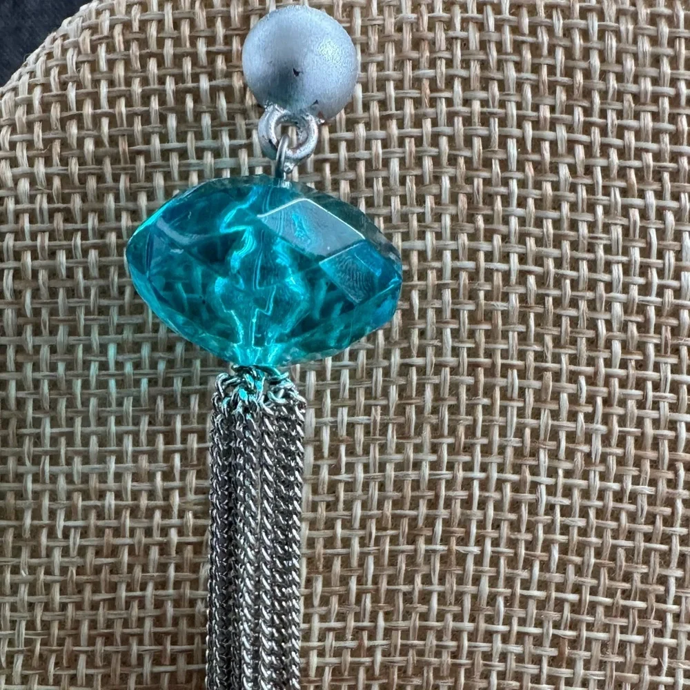 Draper’s and Damon’s Vintage silver and Aqua Blue Gemstone Earrings